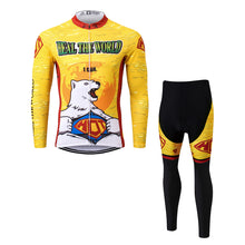画像をギャラリービューアに読み込む, Thriller Rider Sports 自転車の服 メンズ サイクルジ長袖 + ズボン 組み合わせ(Heal The World)