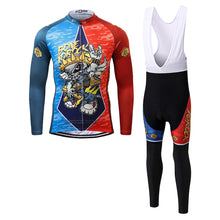 Load image into Gallery viewer, Thriller Rider Sports Bicycle Clothing Mens Cycling Jersey Long Sleeve and Bib Trousers Kit(Bone to Rock)