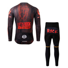 Cargar imagen en el visor de la galería, Thriller Rider Sports Ropa de Bicicleta Hombre Ciclismo Maillots y Culotte Largo Traje(Let's Rock)