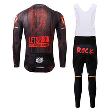 Load image into Gallery viewer, Thriller Rider Sports Bicycle Clothing Mens Cycling Jersey Long Sleeve and Bib Trousers Kit(Let's Rock)