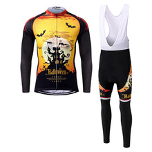 Load image into Gallery viewer, Thriller Rider Sports Bicycle Clothing Mens Cycling Jersey Long Sleeve and Bib Trousers Kit(Ghost Castle)