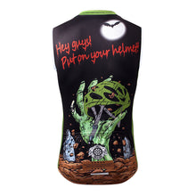 Lade das Bild in den Galerie-Viewer, Thriller Rider Sports Fahrradbekleidung Herren Fahrradweste Radweste Ärmellos(Hey Guys! Put on Your Helmet!)