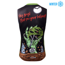 Cargar imagen en el visor de la galería, Thriller Rider Sports Ropa de Bicicleta Hombre Ciclismo Chalecos Sin Mangas Invierno/Térmico(Hey Guys! Put on Your Helmet!)