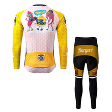 Cargar imagen en el visor de la galería, Thriller Rider Sports Ropa de Bicicleta Hombre Ciclismo Maillots y Culotte Largo Traje(The Burgers)