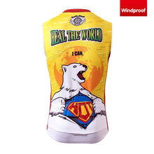 Lade das Bild in den Galerie-Viewer, Thriller Rider Sports Fahrradbekleidung Herren Fahrradweste Radweste Ärmellos Windweste(Heal The World)