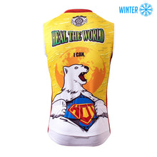 Cargar imagen en el visor de la galería, Thriller Rider Sports Ropa de Bicicleta Hombre Ciclismo Chalecos Sin Mangas Invierno/Térmico(Heal The World)