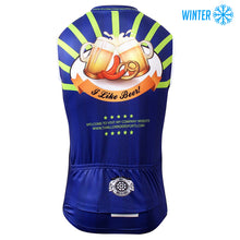 Cargar imagen en el visor de la galería, Thriller Rider Sports Ropa de Bicicleta Hombre Ciclismo Chalecos Sin Mangas Invierno/Térmico(I Like Beer)