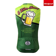 Lade das Bild in den Galerie-Viewer, Thriller Rider Sports Fahrradbekleidung Herren Fahrradweste Radweste Ärmellos Windweste(I Like Beer)