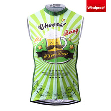 Lade das Bild in den Galerie-Viewer, Thriller Rider Sports Fahrradbekleidung Herren Fahrradweste Radweste Ärmellos Windweste(Cheer for Being)