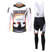 Load image into Gallery viewer, Thriller Rider Sports Bicycle Clothing Mens Cycling Jersey Long Sleeve and Bib Trousers Kit(Germany)
