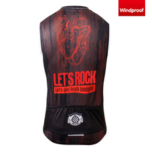 Lade das Bild in den Galerie-Viewer, Thriller Rider Sports Fahrradbekleidung Herren Fahrradweste Radweste Ärmellos Windweste(Let's Rock)