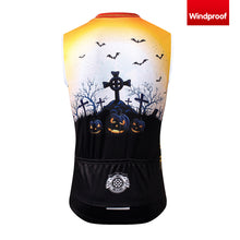 Lade das Bild in den Galerie-Viewer, Thriller Rider Sports Fahrradbekleidung Herren Fahrradweste Radweste Ärmellos Windweste(Ghost Castle)