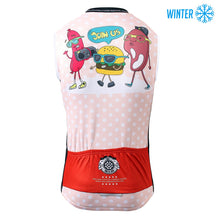 Carica l'immagine nel visualizzatore di Gallery, Thriller Rider Sports Abbigliamento per Biciclette Uomo Ciclismo Gilet Termico/Inverno Senza Maniche(The Burgers)