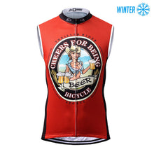 Load image into Gallery viewer, Thriller Rider Sports Bicycle Clothing Mens Cycling Vests Winter Sleeveless(Cheer for Being)