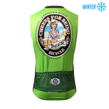 Lade das Bild in den Galerie-Viewer, Thriller Rider Sports Fahrradbekleidung Herren Fahrradweste Radweste Ärmellos Winterweste/Thermoweste(Cheer for Being)