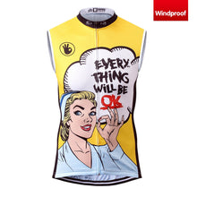 Lade das Bild in den Galerie-Viewer, Thriller Rider Sports Fahrradbekleidung Herren Fahrradweste Radweste Ärmellos Windweste(Everything Will Be OK)