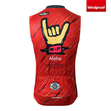 Lade das Bild in den Galerie-Viewer, Thriller Rider Sports Fahrradbekleidung Herren Fahrradweste Radweste Ärmellos Windweste(Aloha)
