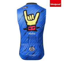 Lade das Bild in den Galerie-Viewer, Thriller Rider Sports Fahrradbekleidung Herren Fahrradweste Radweste Ärmellos Windweste(Aloha)