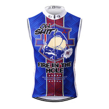 Load image into Gallery viewer, Thriller Rider Sports Bicycle Clothing Mens Cycling Vests Sleeveless(Fire in The Hole)