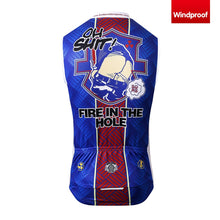 Load image into Gallery viewer, Thriller Rider Sports Bicycle Clothing Mens Cycling Vests Windproof Sleeveless(Fire in The Hole)