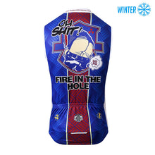 Lade das Bild in den Galerie-Viewer, Thriller Rider Sports Fahrradbekleidung Herren Fahrradweste Radweste Ärmellos Winterweste/Thermoweste(Fire in The Hole)