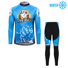 Lade das Bild in den Galerie-Viewer, Thriller Rider Sports Fahrradbekleidung Herren Fahrradjacken Radjacken und Lange Hosen Anzug Winter/Thermo(Give Me Five)