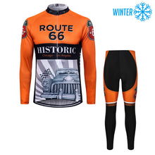 Lade das Bild in den Galerie-Viewer, Thriller Rider Sports Fahrradbekleidung Herren Fahrradjacken Radjacken und Lange Hosen Anzug Winter/Thermo(Route 66)