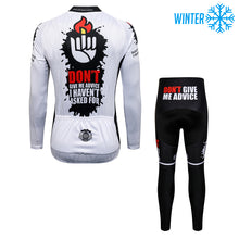 Lade das Bild in den Galerie-Viewer, Thriller Rider Sports Fahrradbekleidung Herren Fahrradjacken Radjacken und Lange Hosen Anzug Winter/Thermo(Don't Give Me Advice)