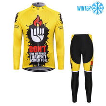 Lade das Bild in den Galerie-Viewer, Thriller Rider Sports Fahrradbekleidung Herren Fahrradjacken Radjacken und Lange Hosen Anzug Winter/Thermo(Don't Give Me Advice)
