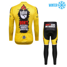 Lade das Bild in den Galerie-Viewer, Thriller Rider Sports Fahrradbekleidung Herren Fahrradjacken Radjacken und Lange Hosen Anzug Winter/Thermo(Don't Give Me Advice)