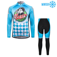 Lade das Bild in den Galerie-Viewer, Thriller Rider Sports Fahrradbekleidung Herren Fahrradjacken Radjacken und Lange Hosen Anzug Winter/Thermo(Cheers for Freedom)