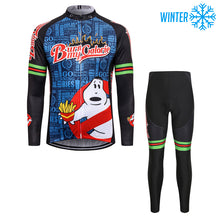 Lade das Bild in den Galerie-Viewer, Thriller Rider Sports Fahrradbekleidung Herren Fahrradjacken Radjacken und Lange Hosen Anzug Winter/Thermo(Burn My Calorie)