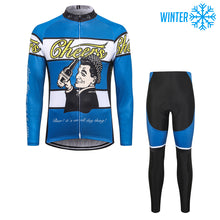 Lade das Bild in den Galerie-Viewer, Thriller Rider Sports Fahrradbekleidung Herren Fahrradjacken Radjacken und Lange Hosen Anzug Winter/Thermo(Cheers for Being)