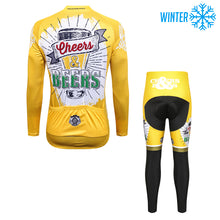 Lade das Bild in den Galerie-Viewer, Thriller Rider Sports Fahrradbekleidung Herren Fahrradjacken Radjacken und Lange Hosen Anzug Winter/Thermo(Cheers & Beers)