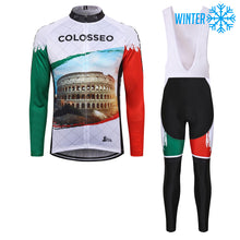 Cargar imagen en el visor de la galería, Thriller Rider Sports Ropa de Bicicleta Hombre Ciclismo Chaquetas y Culotte Largo con Tirantes Invierno/Térmico Traje(Colosseo)