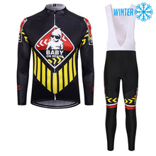 Carica l'immagine nel visualizzatore di Gallery, Thriller Rider Sports Abbigliamento per Biciclette Uomo Ciclismo Giacche e Calzamaglia con Bretelle Termico/Inverno Combinazione(Baby on Board)