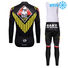Carica l'immagine nel visualizzatore di Gallery, Thriller Rider Sports Abbigliamento per Biciclette Uomo Ciclismo Giacche e Calzamaglia con Bretelle Termico/Inverno Combinazione(Baby on Board)