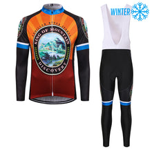 Cargar imagen en el visor de la galería, Thriller Rider Sports Ropa de Bicicleta Hombre Ciclismo Chaquetas y Culotte Largo con Tirantes Invierno/Térmico Traje(Discovery)