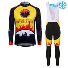 Cargar imagen en el visor de la galería, Thriller Rider Sports Ropa de Bicicleta Hombre Ciclismo Chaquetas y Culotte Largo con Tirantes Invierno/Térmico Traje(The Devil is in Your Heart)