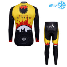 Lade das Bild in den Galerie-Viewer, Thriller Rider Sports Fahrradbekleidung Herren Fahrradjacken Radjacken und Lange Hosen Anzug Winter/Thermo(The Devil is in Your Heart)