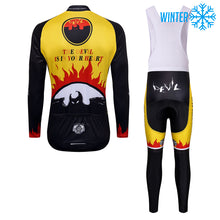Cargar imagen en el visor de la galería, Thriller Rider Sports Ropa de Bicicleta Hombre Ciclismo Chaquetas y Culotte Largo con Tirantes Invierno/Térmico Traje(The Devil is in Your Heart)