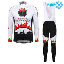 Cargar imagen en el visor de la galería, Thriller Rider Sports Ropa de Bicicleta Hombre Ciclismo Chaquetas y Culotte Largo con Tirantes Invierno/Térmico Traje(The Devil is in Your Heart)
