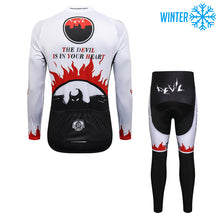 Lade das Bild in den Galerie-Viewer, Thriller Rider Sports Fahrradbekleidung Herren Fahrradjacken Radjacken und Lange Hosen Anzug Winter/Thermo(The Devil is in Your Heart)