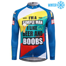 Lade das Bild in den Galerie-Viewer, Thriller Rider Sports Fahrradbekleidung Herren Fahrradjacken Radjacken Winter/Thermo(I'm a Simple Man)