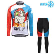 Lade das Bild in den Galerie-Viewer, Thriller Rider Sports Fahrradbekleidung Herren Fahrradjacken Radjacken und Lange Hosen Anzug Winter/Thermo(Never Give Up)