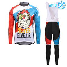 Load image into Gallery viewer, Thriller Rider Sports Bicycle Clothing Mens Cycling Jackets and Bib Tights Winter Kit(Never Give Up)