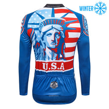 Cargar imagen en el visor de la galería, Thriller Rider Sports Ropa de Bicicleta Hombre Ciclismo Chaquetas Invierno/Térmico(USA Flag)