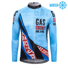 Cargar imagen en el visor de la galería, Thriller Rider Sports Ropa de Bicicleta Hombre Ciclismo Chaquetas Invierno/Térmico(Gas Sucks Ride a Bike)