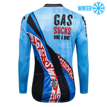 Cargar imagen en el visor de la galería, Thriller Rider Sports Ropa de Bicicleta Hombre Ciclismo Chaquetas Invierno/Térmico(Gas Sucks Ride a Bike)
