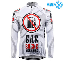 Cargar imagen en el visor de la galería, Thriller Rider Sports Ropa de Bicicleta Hombre Ciclismo Chaquetas Invierno/Térmico(Gas Sucks Ride a Bike)